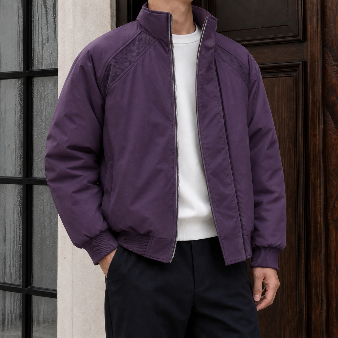 Brandon Bomber Jacket - Purple