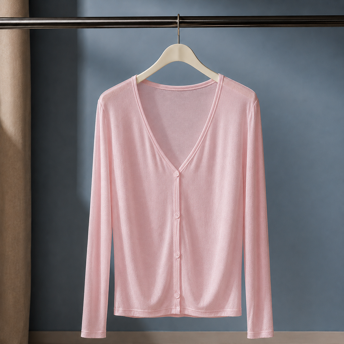 Manon V Neck Sweater - Pink