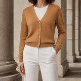 Marlene Merino Cardigan - Camel
