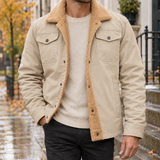 Theodore-Tate Fleece-Lined Jacket - Light Khaki