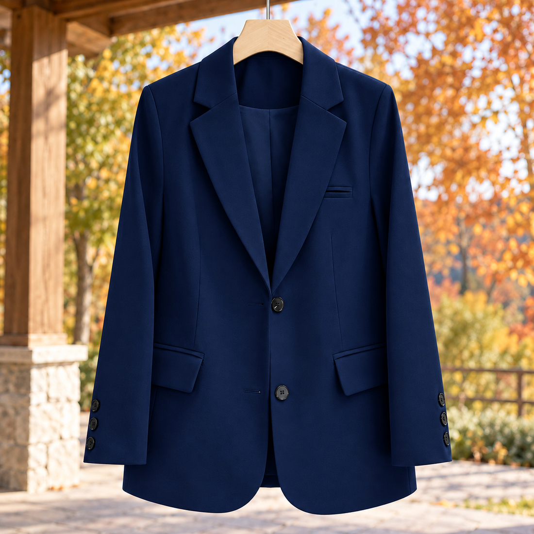 Elowen-Jane Tailored Blazer - Navy Blue