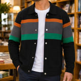Henry-Lane Colorblock Knit Jacket - Black & Emerald