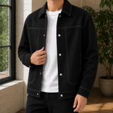 Rhys-Scott Contrast Stitch Jacket - Black