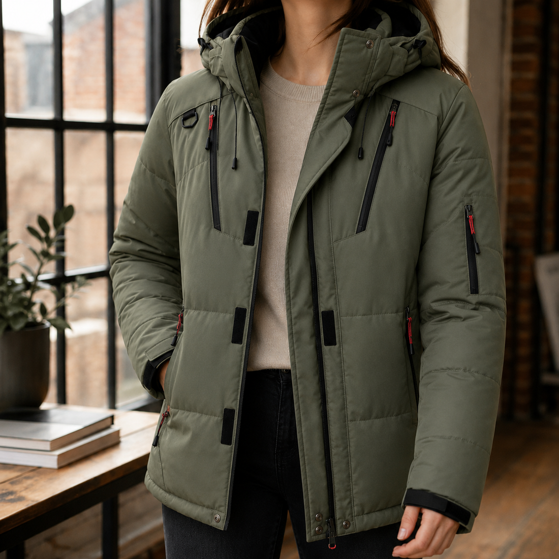 Natalia-Jade Utility Coat - Green