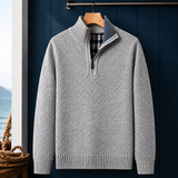 Rafferty Quarter-Zip Sweater - Light Gray