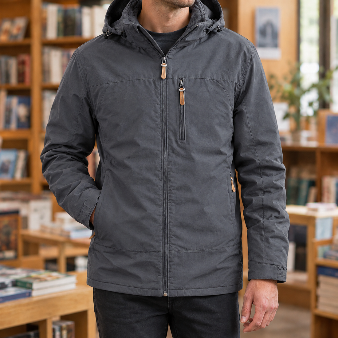 Eamon-Ellis Hooded Jacket - Gray