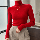 Sharon-Louise Turtleneck Sweater - Red