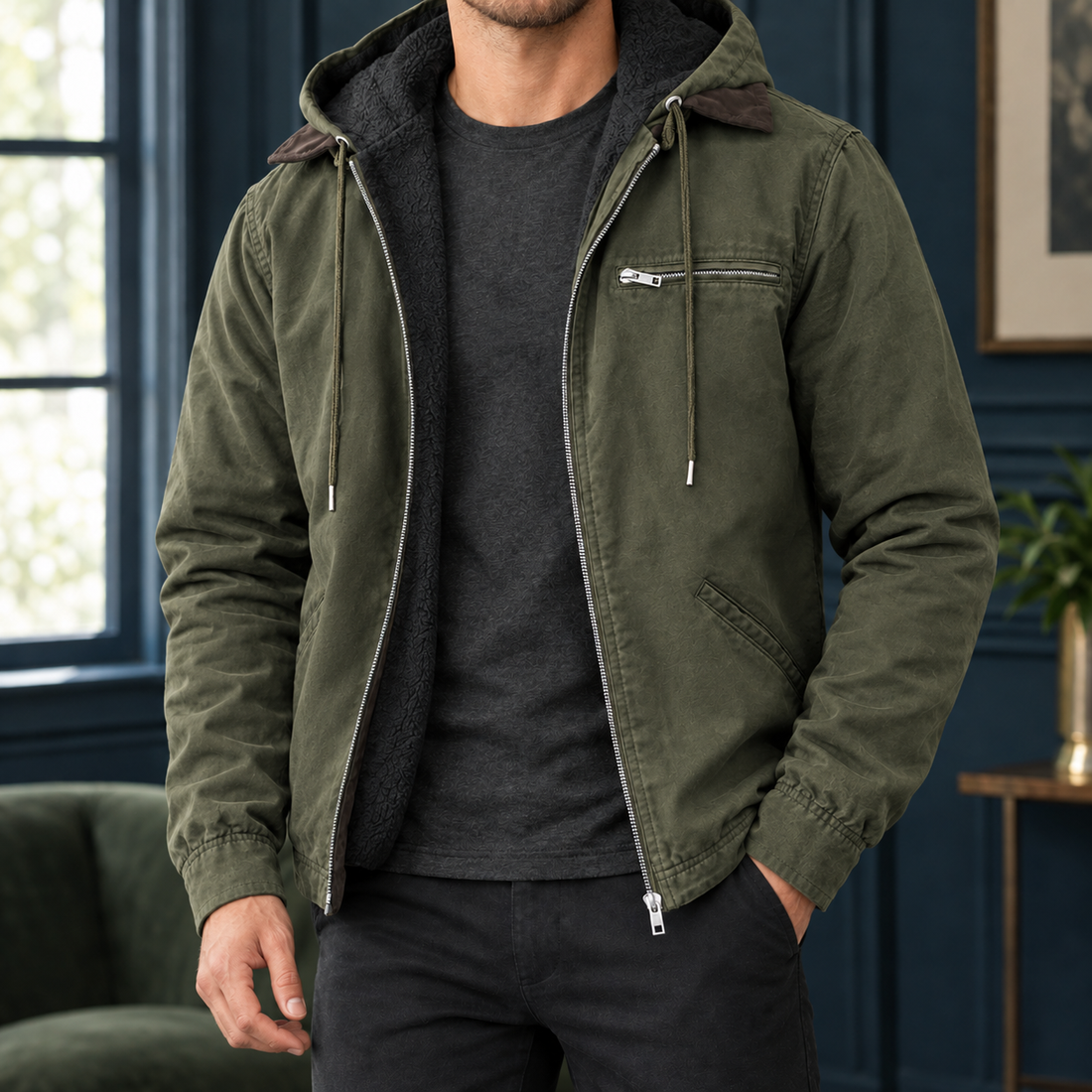 Emrys-Ellis Hooded Jacket - Green
