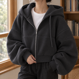 Sylvaine Cropped Hoodie - Black 2