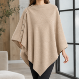 Padbury Buttoned Poncho - Khaki
