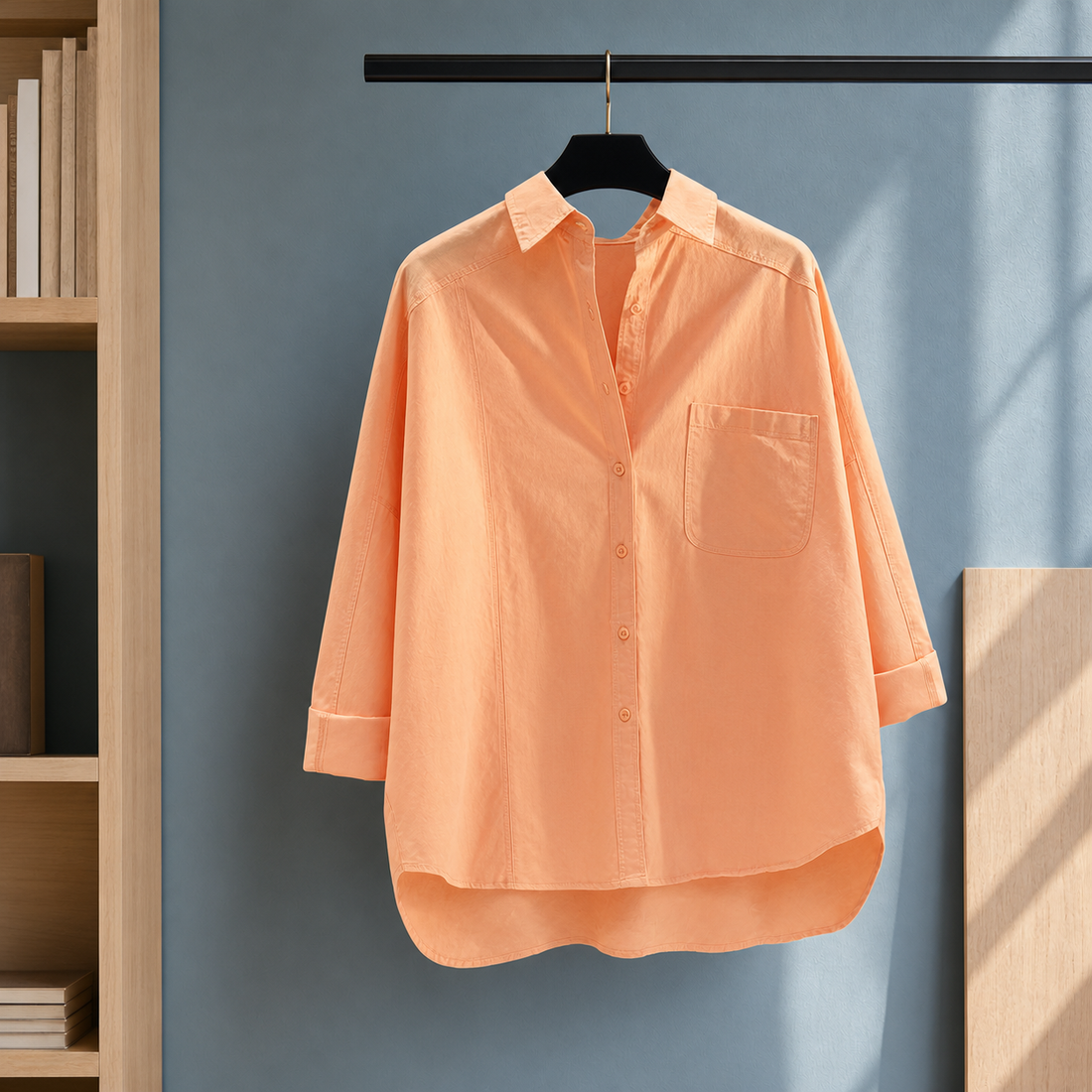 Abigail-Elise Relaxed Shirt - Orange