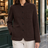 Celine-Skye Stand Collar Jacket - Brown