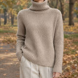 Annabel-Claire Ribbed Sweater - Raw Camel
