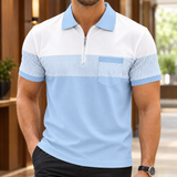 Rowan-Jude Zip Polo - Blue