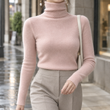 Valeria-Jade Turtleneck Top - Pink