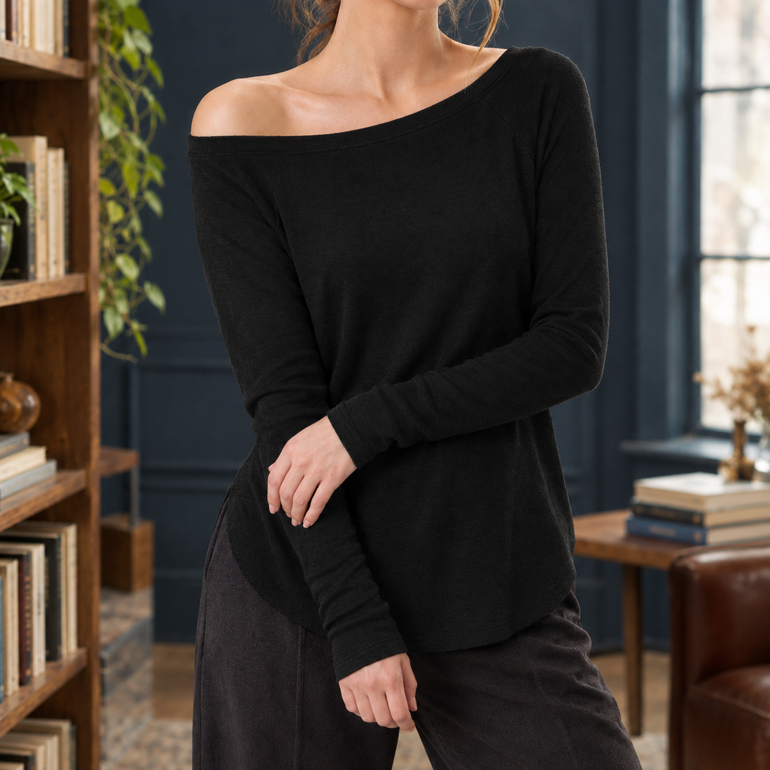 Rosalie-Louise Off Shoulder Top - Black