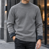 Simeon-Rhys Mock Neck Sweater - Premium Gray