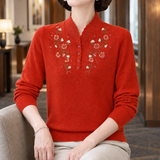 Lara-Claire Wool Sweater - Orange Red