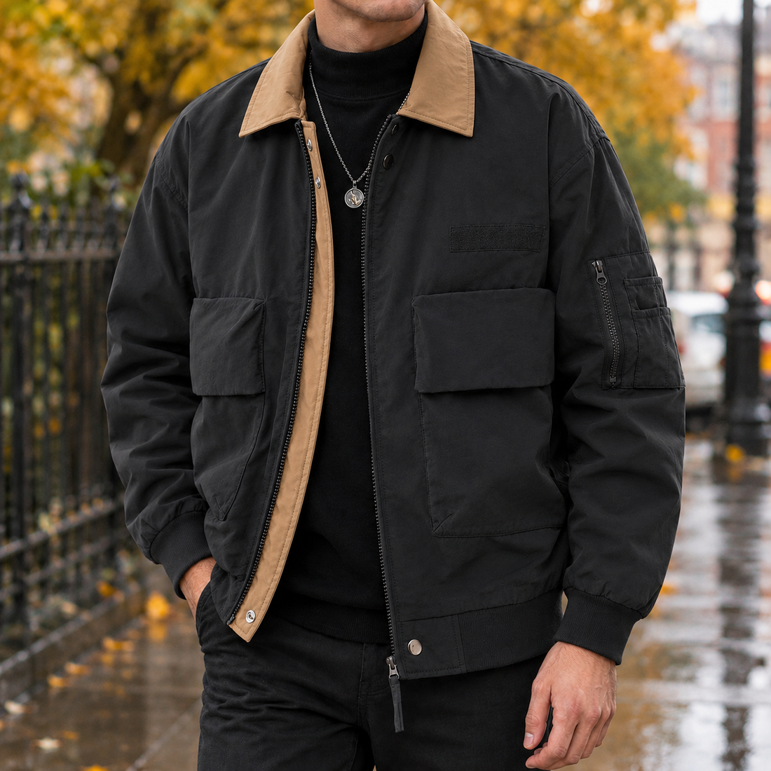 David-West Utility Jacket - Black