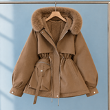 Sabina-Jade Fur Trim Parka - Brown