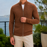 Torin Cable Knit Sweater - Caramel Mocha