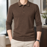 Finley Plaid Collar Sweater - Floral Coffee