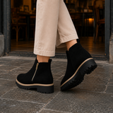 Savoia Zip Ankle Boots - Black