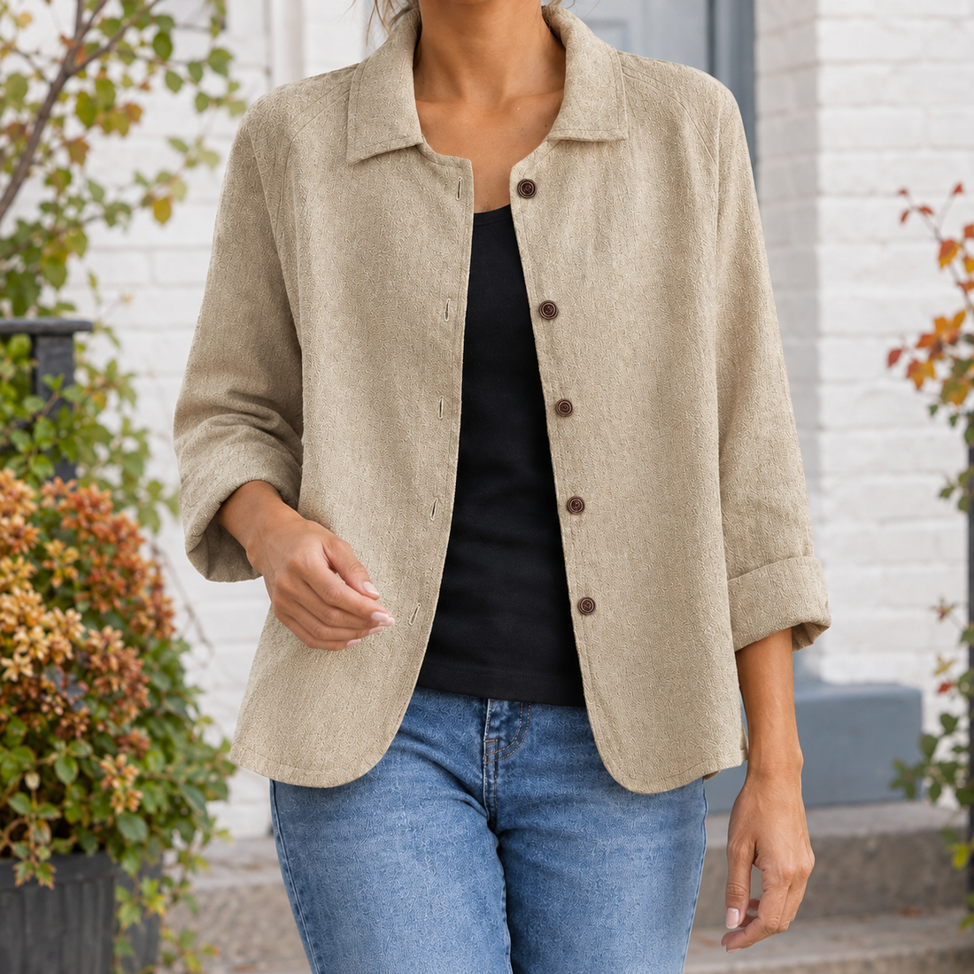Mabel-Jade Relaxed Blazer - Beige