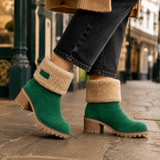 Bologna Fleece Cuff Boots - Green
