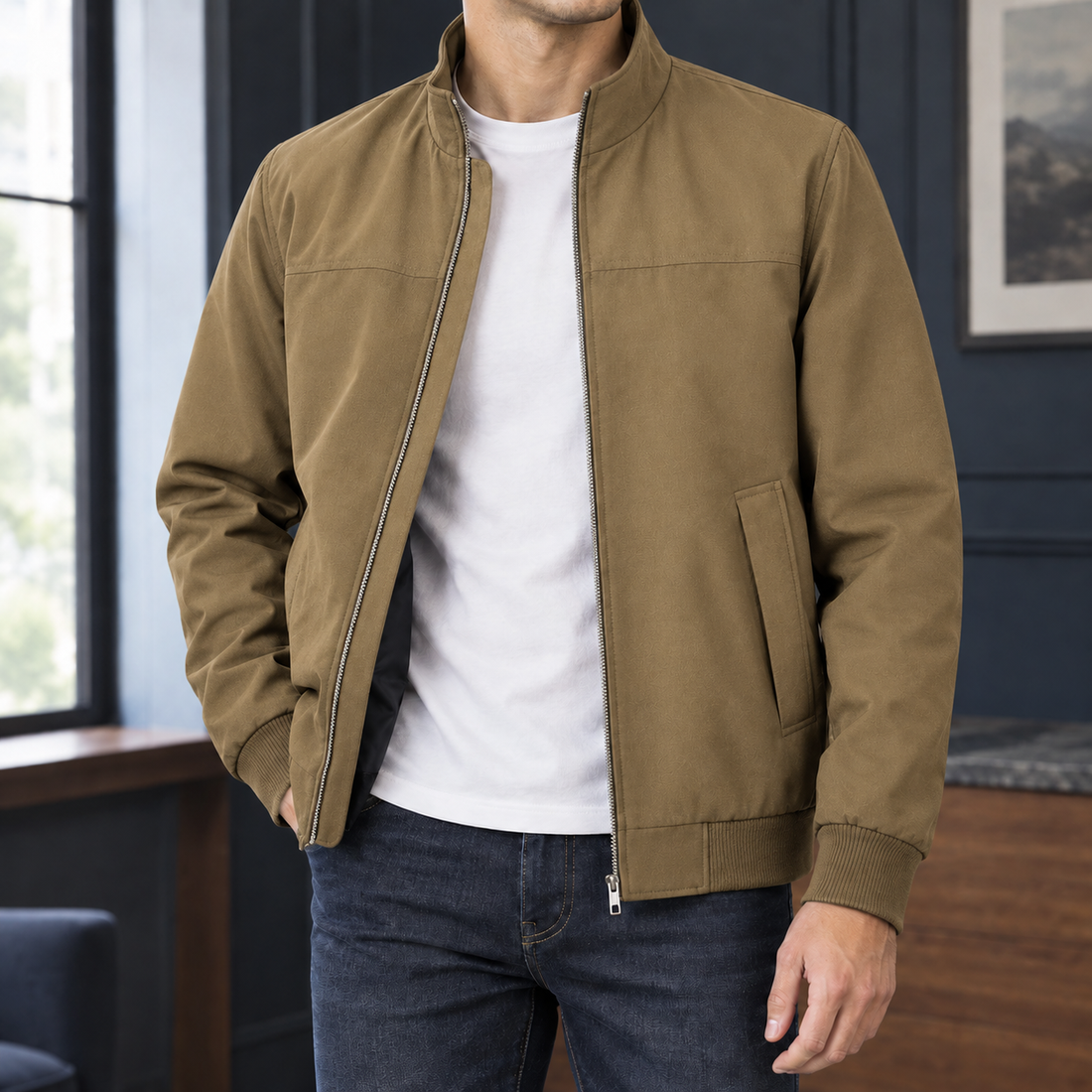 Zephyrin-Reid Bomber Jacket - Brown