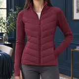 Adrienne-Jane Quilted Jacket - Angora Red