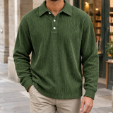 Owen-York Ribbed Polo - Army Green