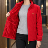Annabelle Fleece Jacket - Big Red Coral