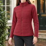 Desiree-Jane Quilted Panel Jacket - Red