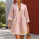 Etta A Line Dress - Pink