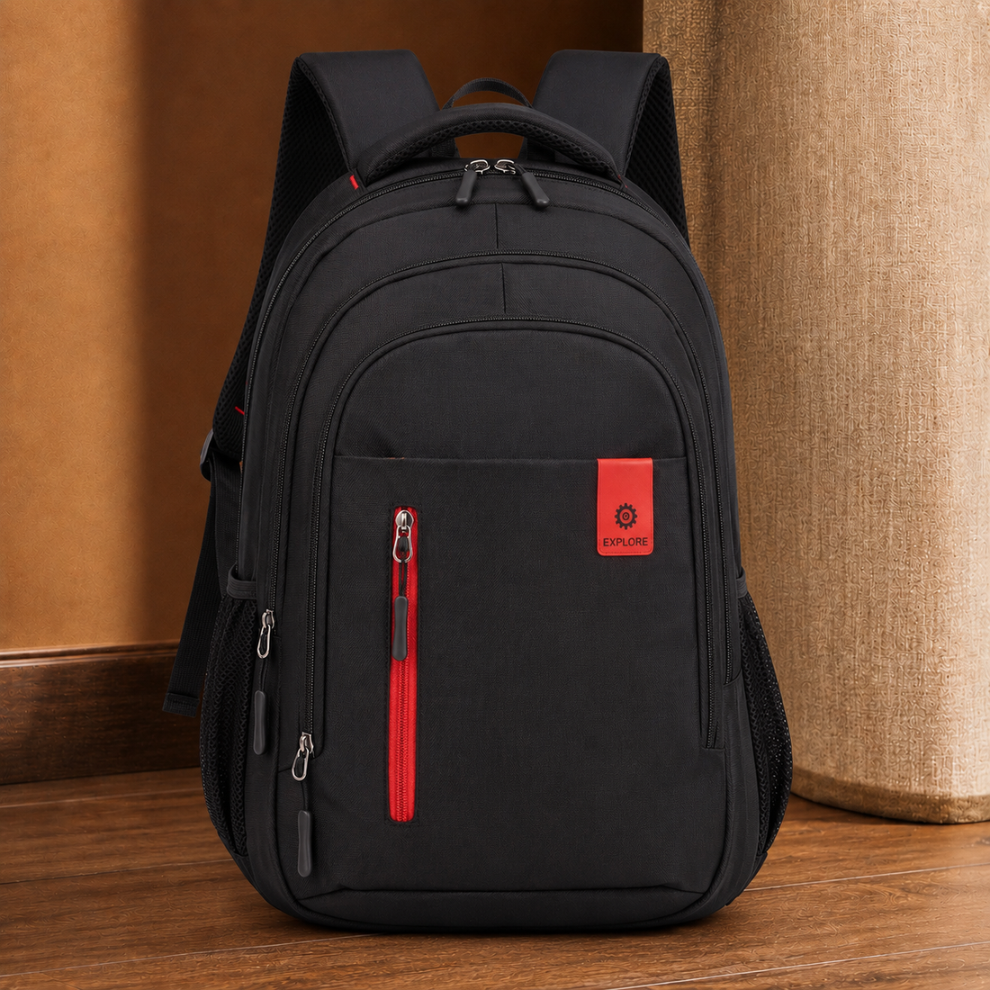 Bellini Multi Compartment Backpack - Red-b