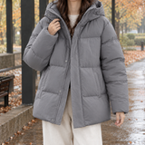 Lucille-Eve Hooded Puffer Jacket - Gray