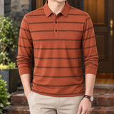 James-Jude Striped Polo - Orange