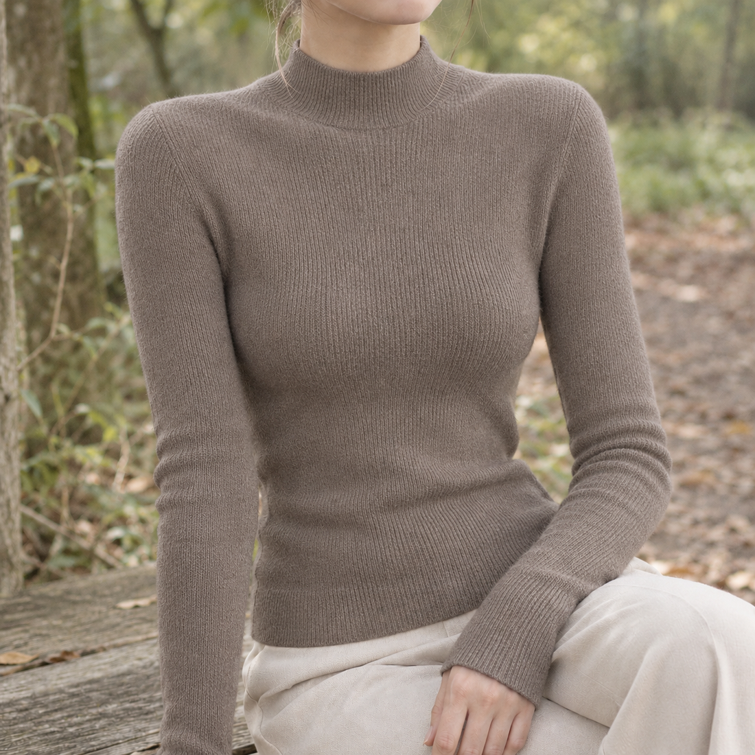 Imogen-Elise Cashmere Sweater - Purple Camel