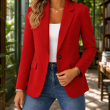 Marguerite Tailored Blazer - Red