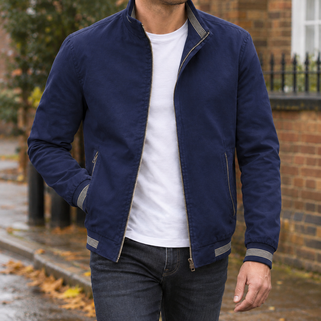 Charles-Scott Slim Fit Jacket - Blue