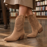 Giordano Leather Cowboy Boots - Brown
