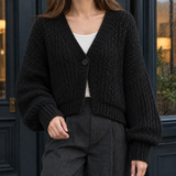 Lillian Chunky Cardigan - Black