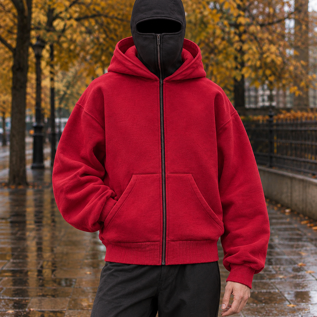 Philip-Cole Masked Jacket - Red