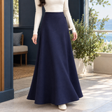 Giselle-Faye A-Line Skirt - Navy Blue