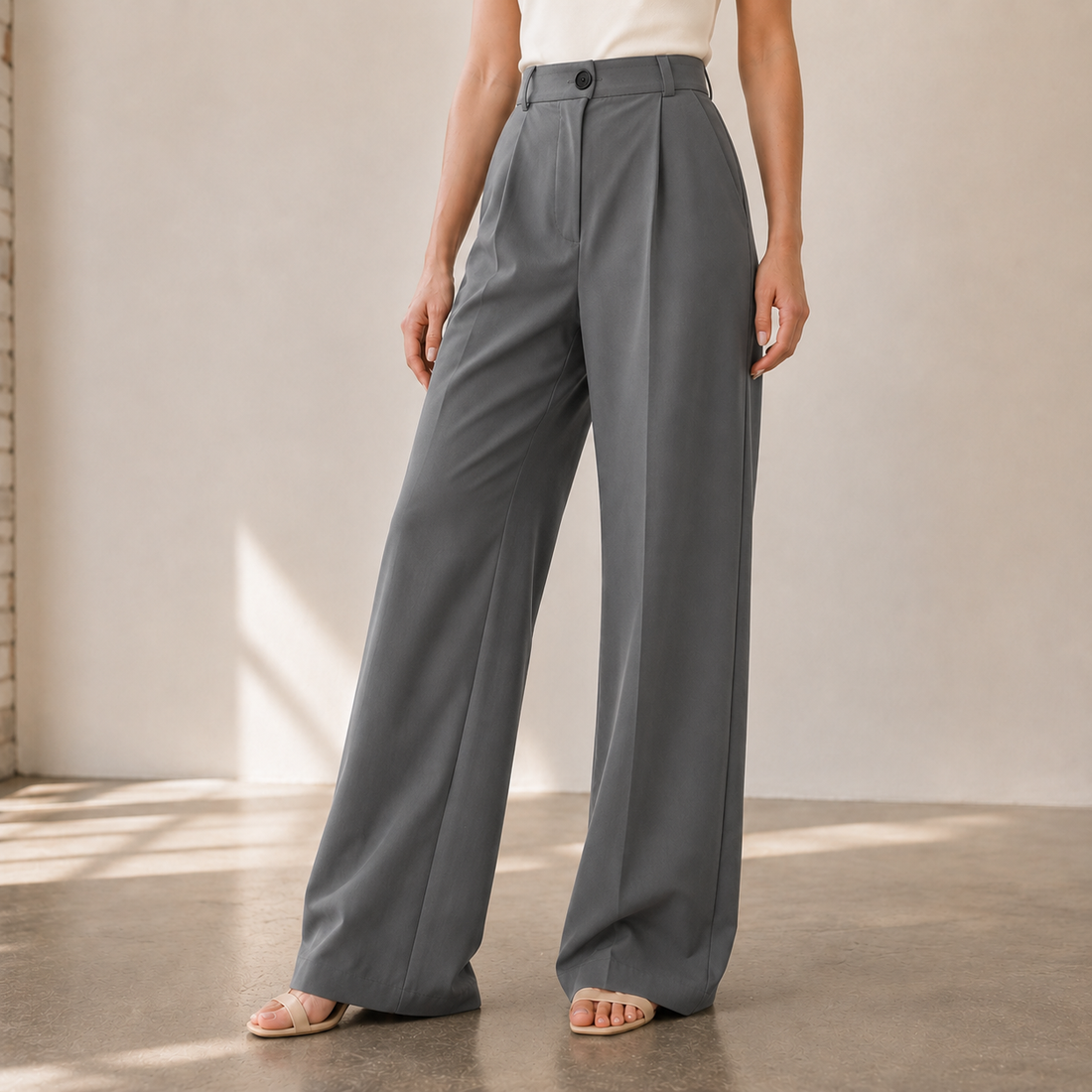 Juliet High Rise Pants - Dark Gray