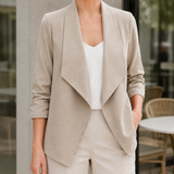 Giselle Draped Blazer - Beige