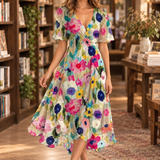Ilaria-Eve High Low Dress - Multicolor