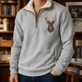 Ignatius-Jude Quarter Zip Sweater - Gray
