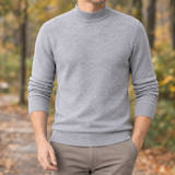 Lennox-Jude Mock Neck Sweater - Gray